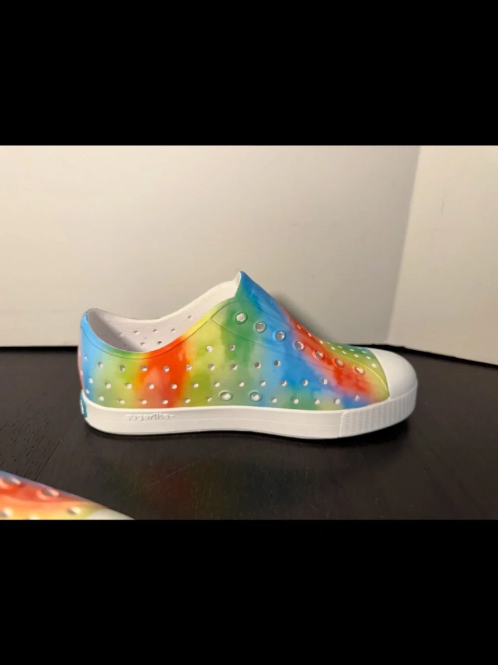 Native Jefferson Print Shoes Rainbow Multi Tie Dye Big Kids US J1/EU 32.5